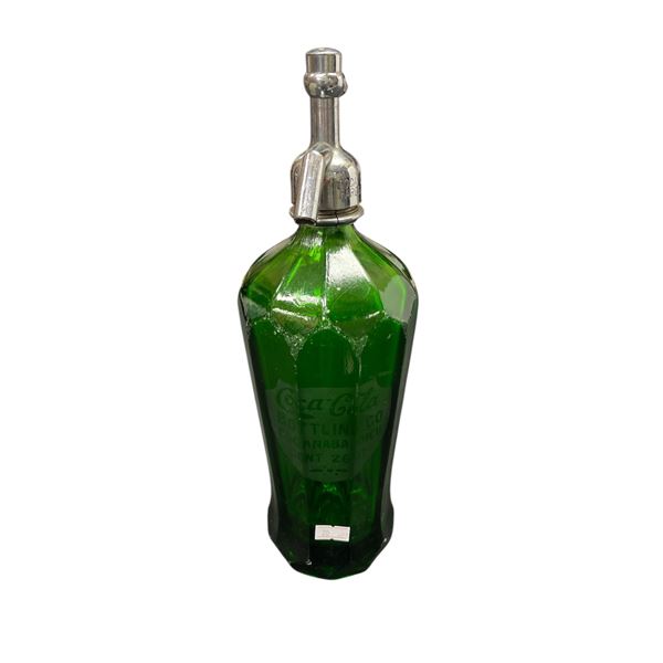 Vintage Green Glass Coca Cola Bottling Company Syrup Bottle