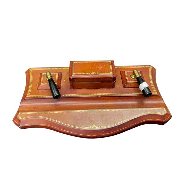 Vintage Inkwell Set With Pen Holders
