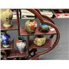 Image 3 : Chinese Style Shelf Full Of Miniature Cloisonne Pieces