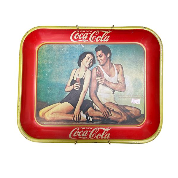 1934 Original Johnny Weissmuller Scarce Original Coca Cola Tray