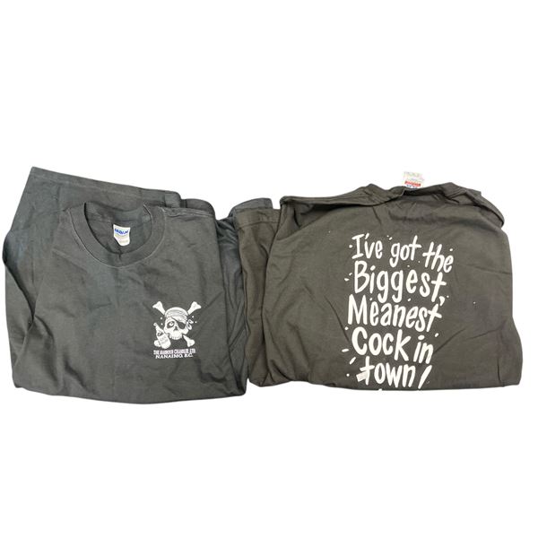 2 T-Shirts, Sworn To Fun Rum & Mexican Cock Fighting