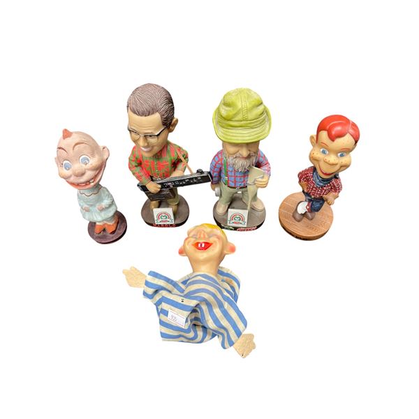 4 Vintage Bobble Head & Hand Puppet, Howdy-Doo-Dee, Harold , Red Green, Etc..
