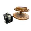 Image 1 : Vintage Rotating Wooden Pipe Stand & Brownie Hawkeye Camera