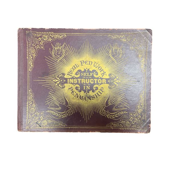 Vintage Book, Pencil Pen Work Self Instructor In Penmanship
