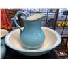 Image 2 : Vintage Porcelain Washbowl Set With Pitcher, Bowl, Etc..