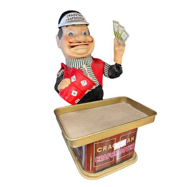 Vintage Tin Litho Battery Operated Cragstan Crapshooter