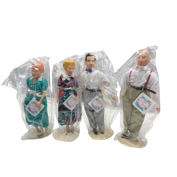 4 Vintage "I Love Lucy" Dolls, In Original Plastic