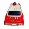 Image 4 : Vintage Tin Litho Battery Operated Tayo Fire Chief Car