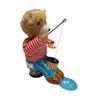 Image 2 : Vintage Tin Litho Wind Up Fishing Bear