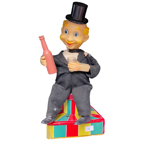 Vintage Battery Operated Tin Litho Cragstan Playboy