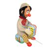Image 2 : Vintage Tin Litho Battery Operated Accordion Clown With Cymbal Monkey