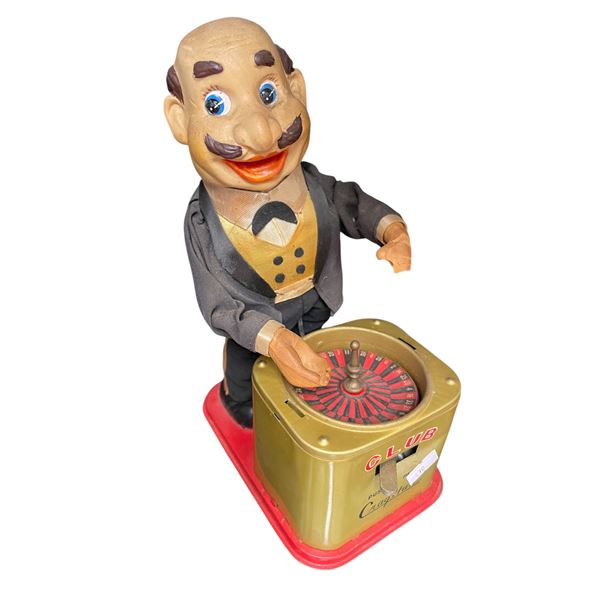 Vintage Tin Litho Battery Operated Cragstan Club Roulette