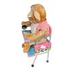 Image 2 : Vintage Tin Litho Battery Operated Baby Monkey In Highchair