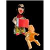 Image 1 : Vintage Tin Litho Battery Operated Accordion Clown With Cymbal Monkey