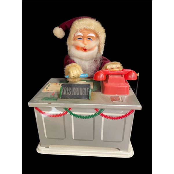 Vintage Tin Litho Battery Operated Kris Kringle