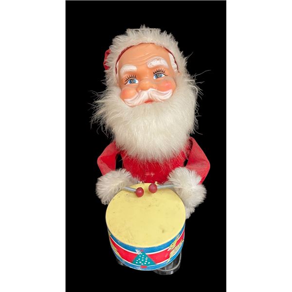Vintage Battery Operated Drumming Santa Claus