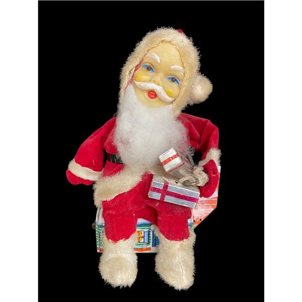 Vintage Tin Litho Battery Operated Santa Claus