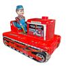 Image 1 : Vintage Tin Litho Battery Operated Tractor Toy
