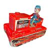 Image 2 : Vintage Tin Litho Battery Operated Tractor Toy