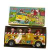 Image 2 : Vintage Tin Litho Battery Operated Non Stop Fairy Land Bus, In Original Box