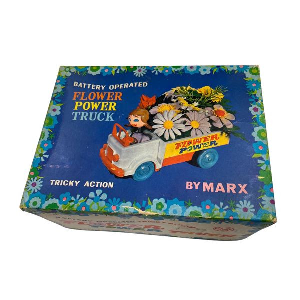 Vintage Battery Operated Marx Flower Power Truck, In Original Box