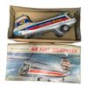 Image 1 : Vintage Battery Operated Tin Litho Air Port Helicopter, In Original Box