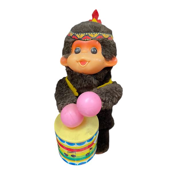 Vintage Battery Operated Drumming Monkey