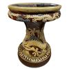 Image 1 : Embossed Porcelain Asian Dragon Motif Plant Stand