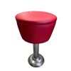 Image 3 : 4 Vintage Red Upholstered Stools