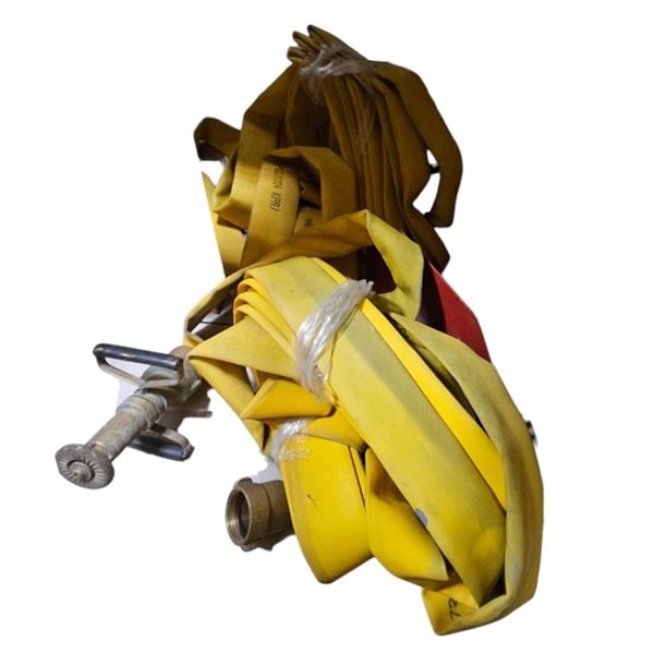 Large Fire Hose With Nozzle