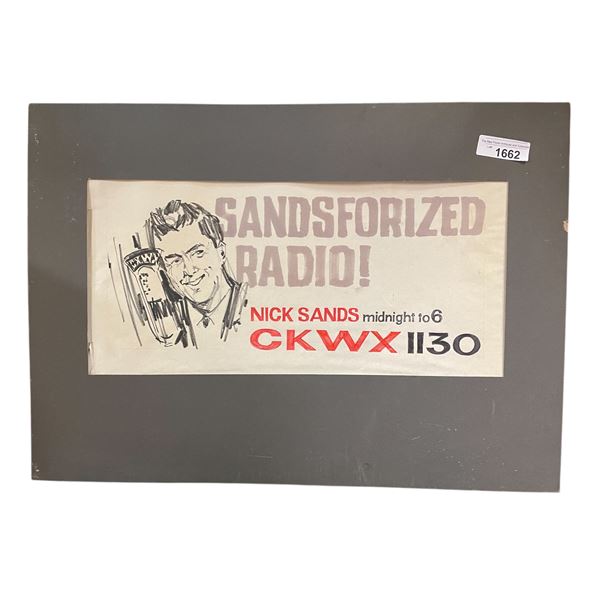 Paper Advertisement Sandsforized Radio! Ckwx 1130
