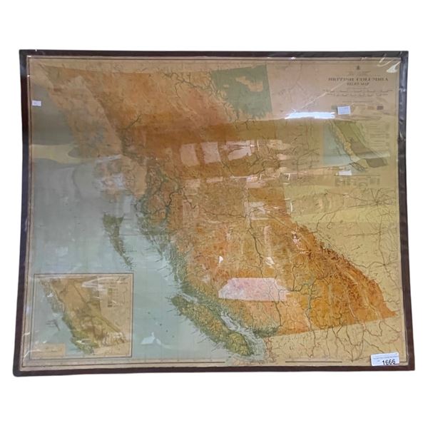 Vintage Map Of British Columbia