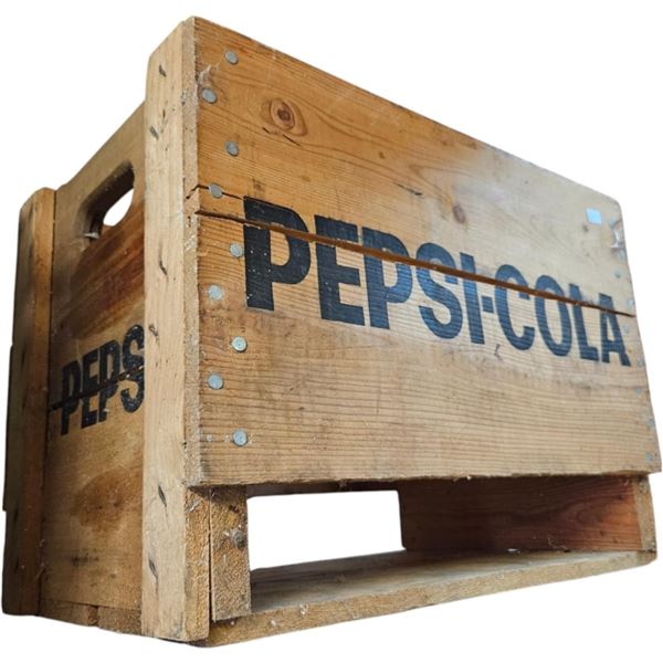 Vintage Pepsi Cola Wooden Bottle Crate