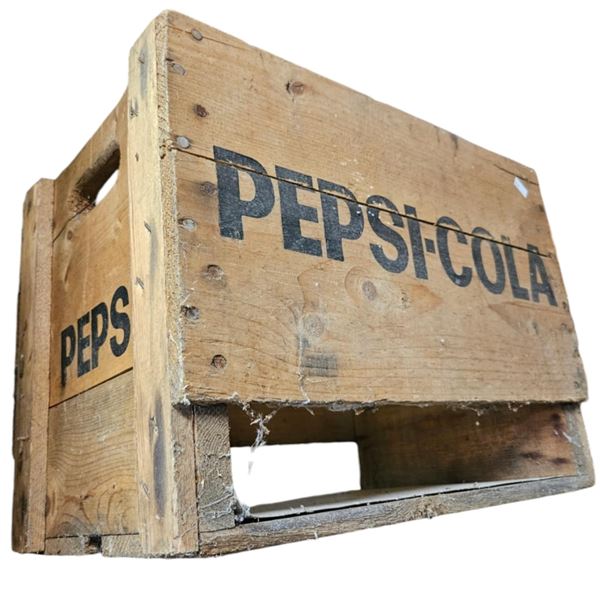 Vintage Pepsi Cola Wooden Bottle Crate
