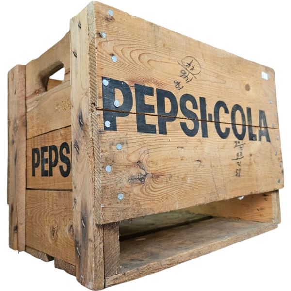 Vintage Pepsi Cola Wooden Bottle Crate