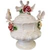 Image 1 : Vintage Capodimonte Porcelain Lidded Dove Urn