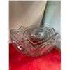 Image 2 : Large Cut Crystal Glass Punch Bowl With Glasses
