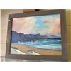 Image 1 : Framed Oil On Board Of Ocean Scene Signed Helena Maininen