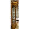 Image 2 : Vintage Curved Glass 5 Tier Wood And Glass Showcase