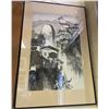 Image 2 : Framed Watercolor Print Of Asian Village
