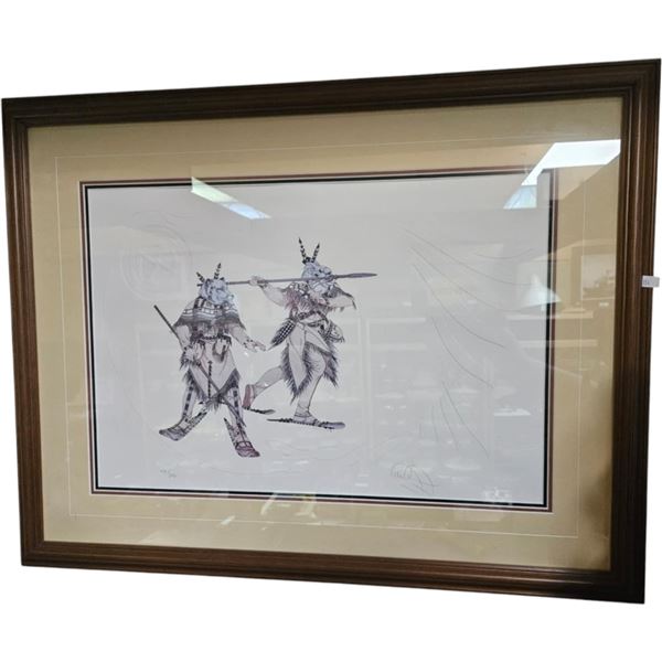 Framed Print Of Hunters Signed By Artist, 102 Of 250