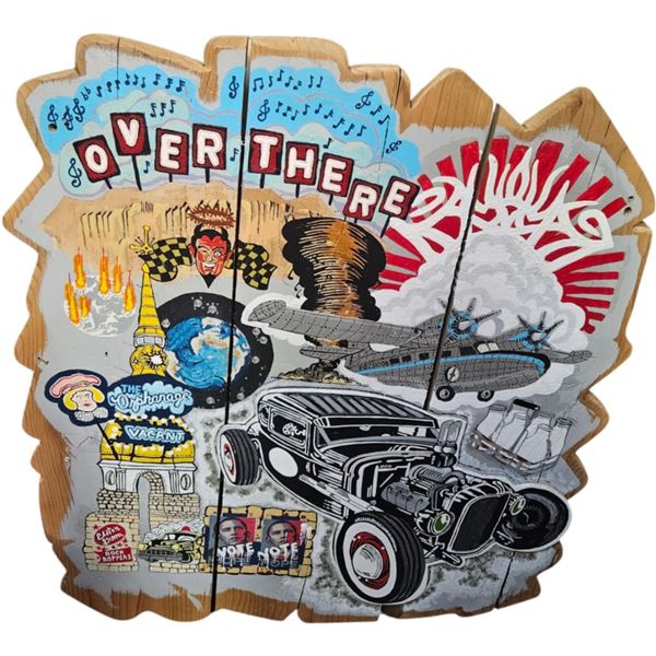 Painted Picnic Top In Tribute To Bob Dylans Thunder On The Mountain Song