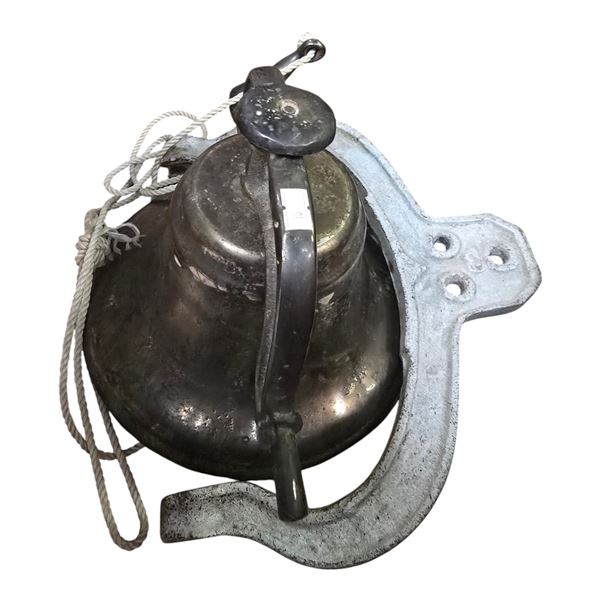 Vintage Heavy Brass Bell With Hanger