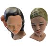 Image 1 : Pair Of Porcelain Ladies Busts, Signed By Artist On Bottom