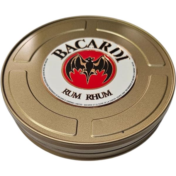 Bacardi Rum Kodak Film Reel Box Set With Full Mini Bacardi Bottle