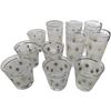 Image 1 : Vintage Set Of 11 Star Motif Drinking Glasses