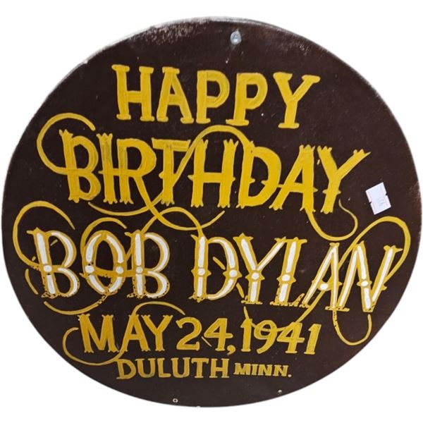 Custom Made Oil On Canvas Happy Birthday Bob Dylan Painting