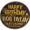 Image 1 : Custom Made Oil On Canvas Happy Birthday Bob Dylan Painting