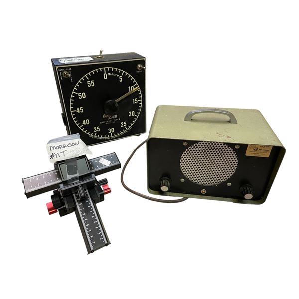 Assorted Vintage Equipment, Tri-Pod Angle Measurement, Timer, Etc..
