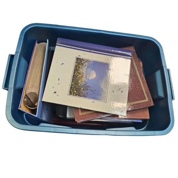 Tote Full Of Assorted Scrapbooks, Clippings, Red Robinson, Etc..